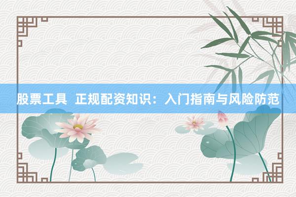 股票工具  正规配资知识：入门指南与风险防范