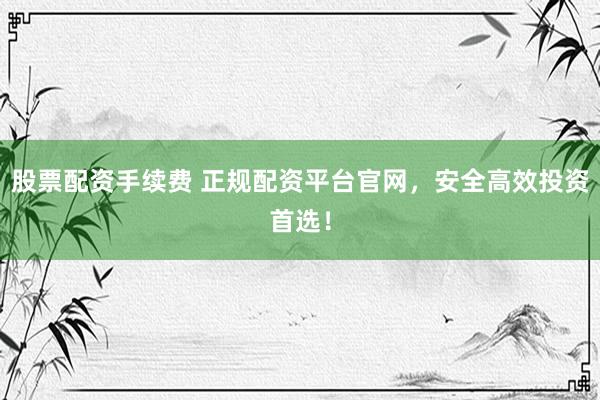 股票配资手续费 正规配资平台官网，安全高效投资首选！