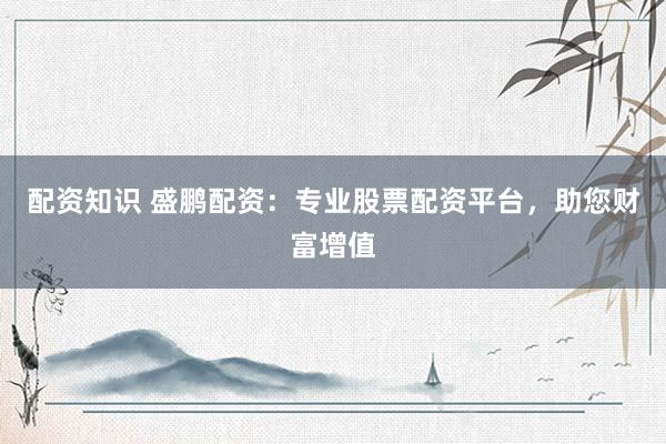 配资知识 盛鹏配资：专业股票配资平台，助您财富增值