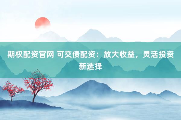 期权配资官网 可交债配资：放大收益，灵活投资新选择