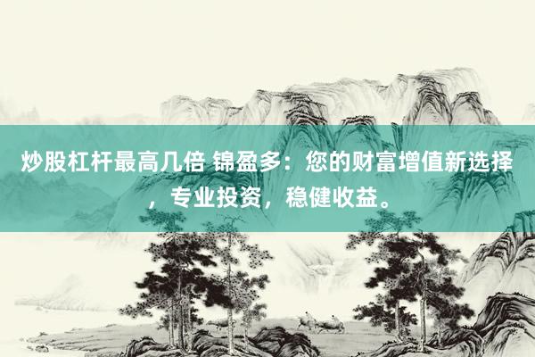 炒股杠杆最高几倍 锦盈多：您的财富增值新选择，专业投资，稳健收益。