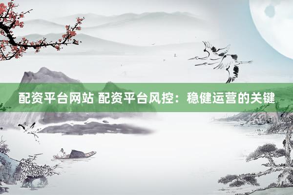 配资平台网站 配资平台风控：稳健运营的关键