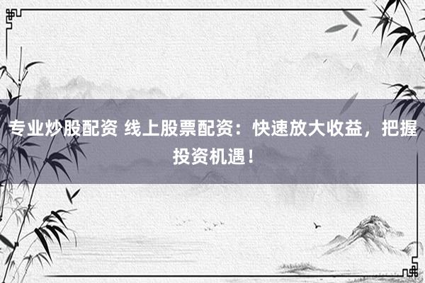 专业炒股配资 线上股票配资:快速放大收益,把握投资机遇!