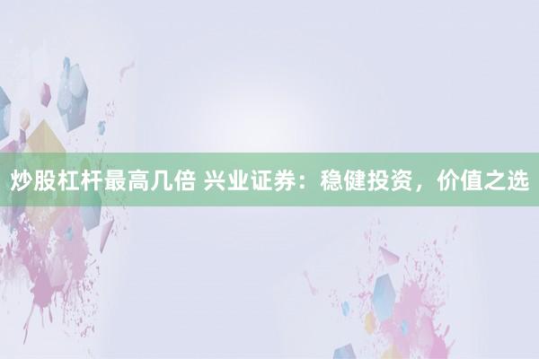 炒股杠杆最高几倍 兴业证券:稳健投资,价值之选
