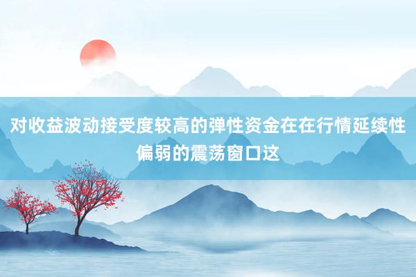 对收益波动接受度较高的弹性资金在在行情延续性偏弱的震荡窗口这